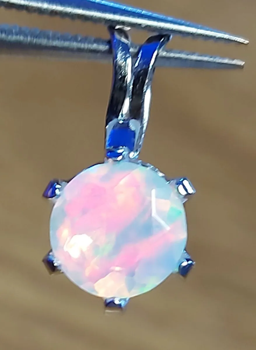 Opal 0.57ct S925 Rhodium-plated Pendant - Image 2