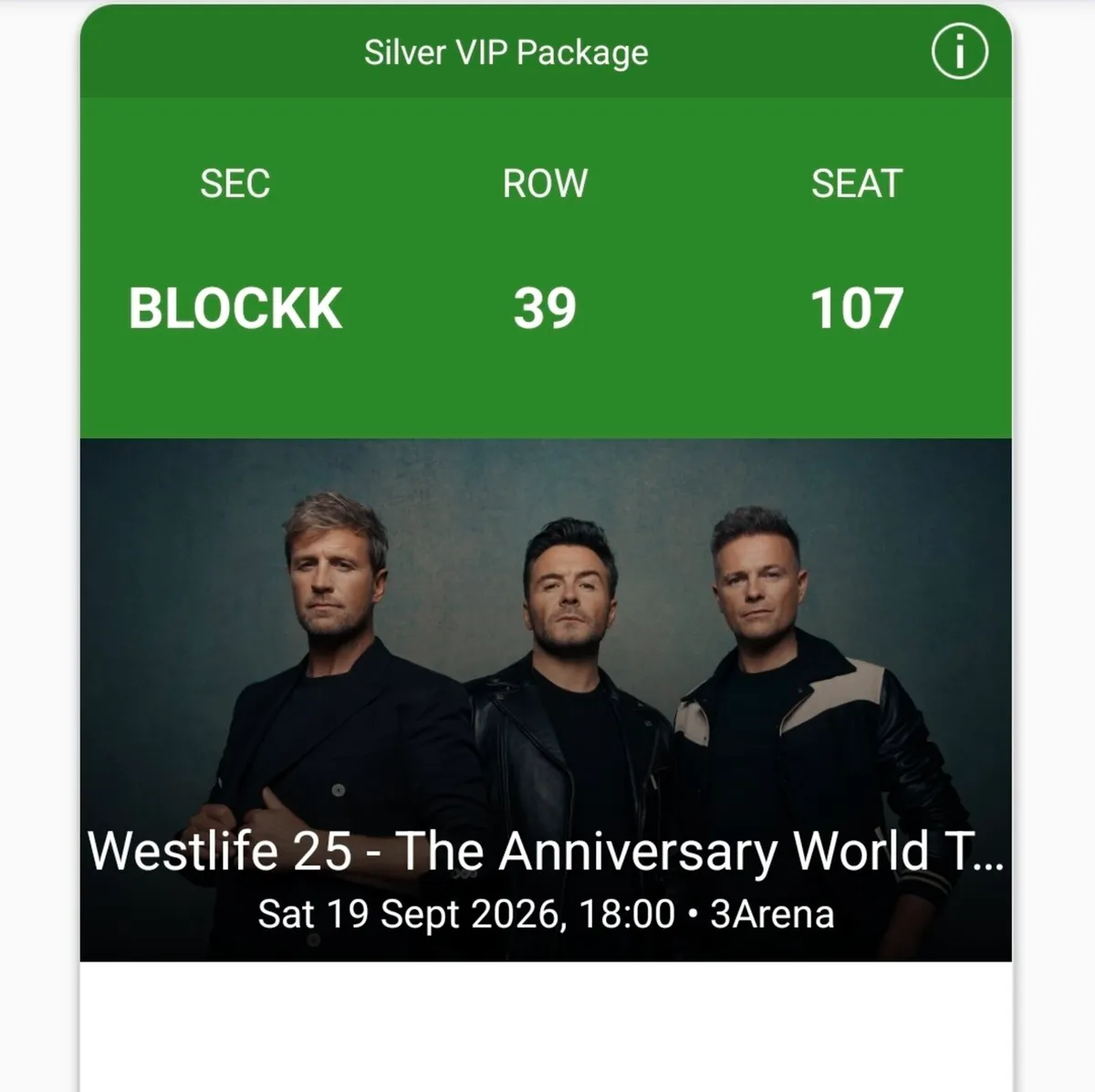 Westlife Tickets - Image 2