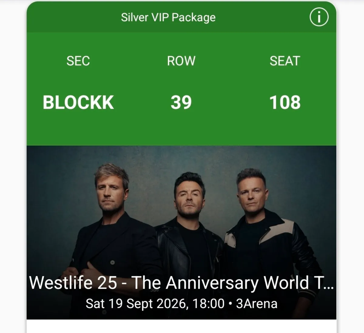 Westlife Tickets - Image 1