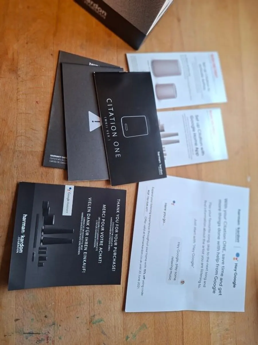 2 x Harman Kardon Citation One &  Apple Airplay & Google Home & Chromecast & Bluetooth & Hey Google & Hey Siri Stereo Pair  New  Boxed - Image 3