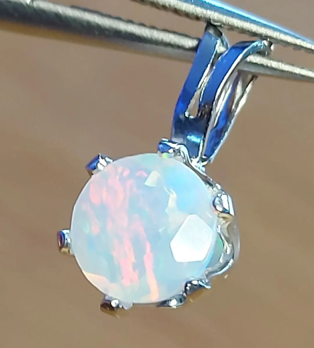 Opal 0.57ct S925 Rhodium-plated Pendant - Image 3