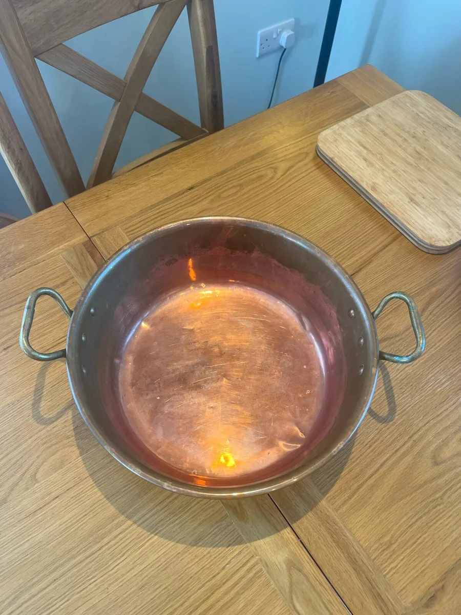 Old Copper Preserve Pan - Image 2