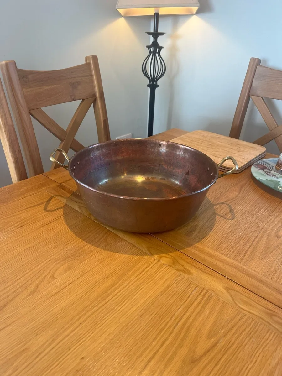 Old Copper Preserve Pan - Image 1