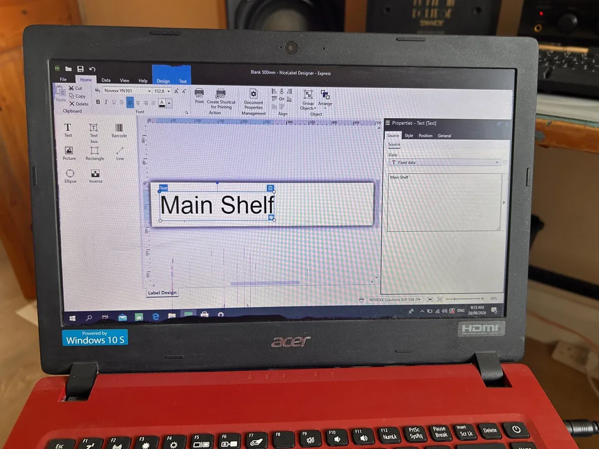 NOVEXX XLP 504 label printer + Acer laptop - Image 2