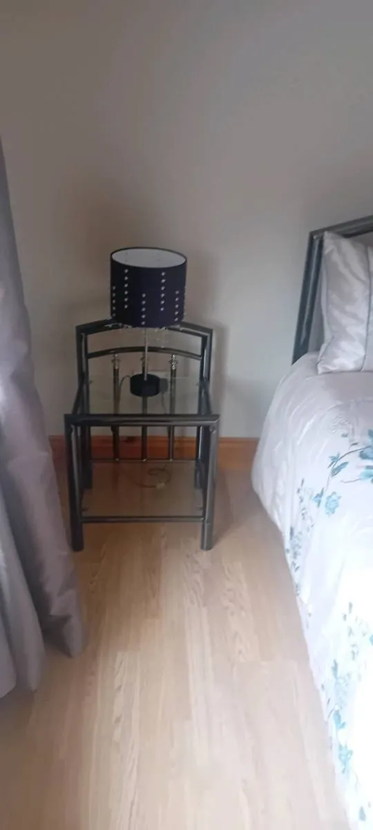 5ft bed with mattress and lockers to match - Image 2