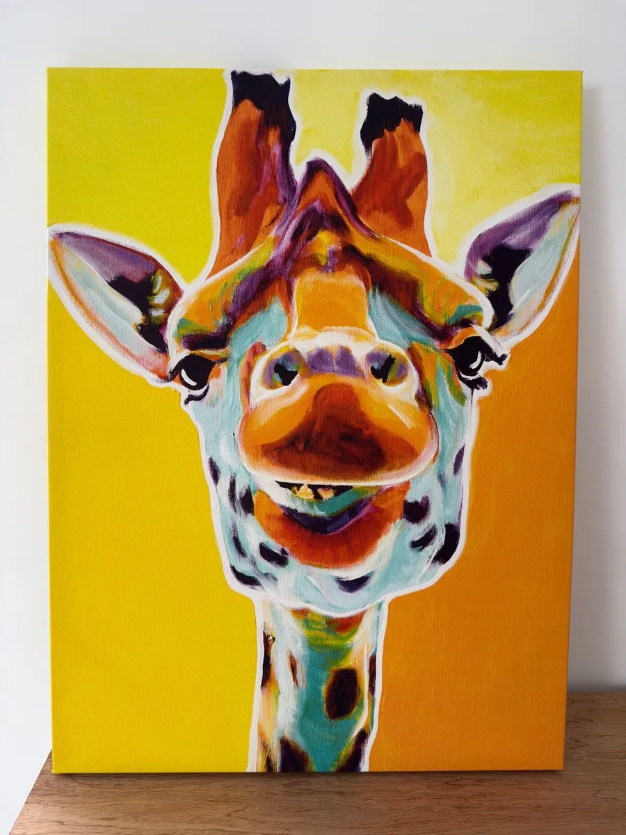 Funky Giraffe Canvas - Image 1