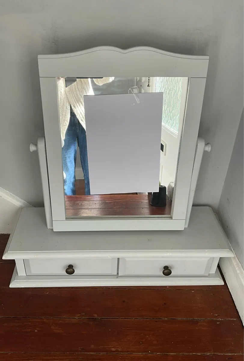 Swing Table Mirror with 2 Underneath Drawers - Image 4