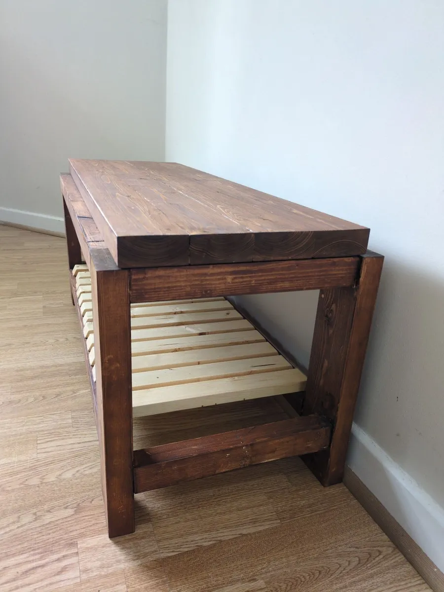 Wooden Entryway Bench - Image 2