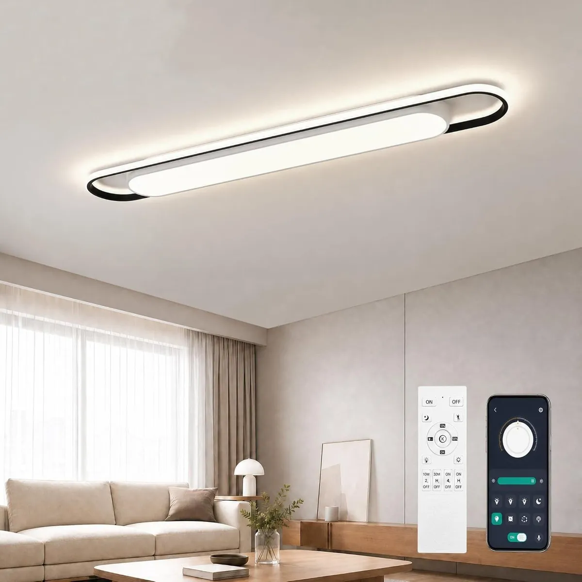 LED Ceiling Light Modern Linear Lamp Smart - Image 1
