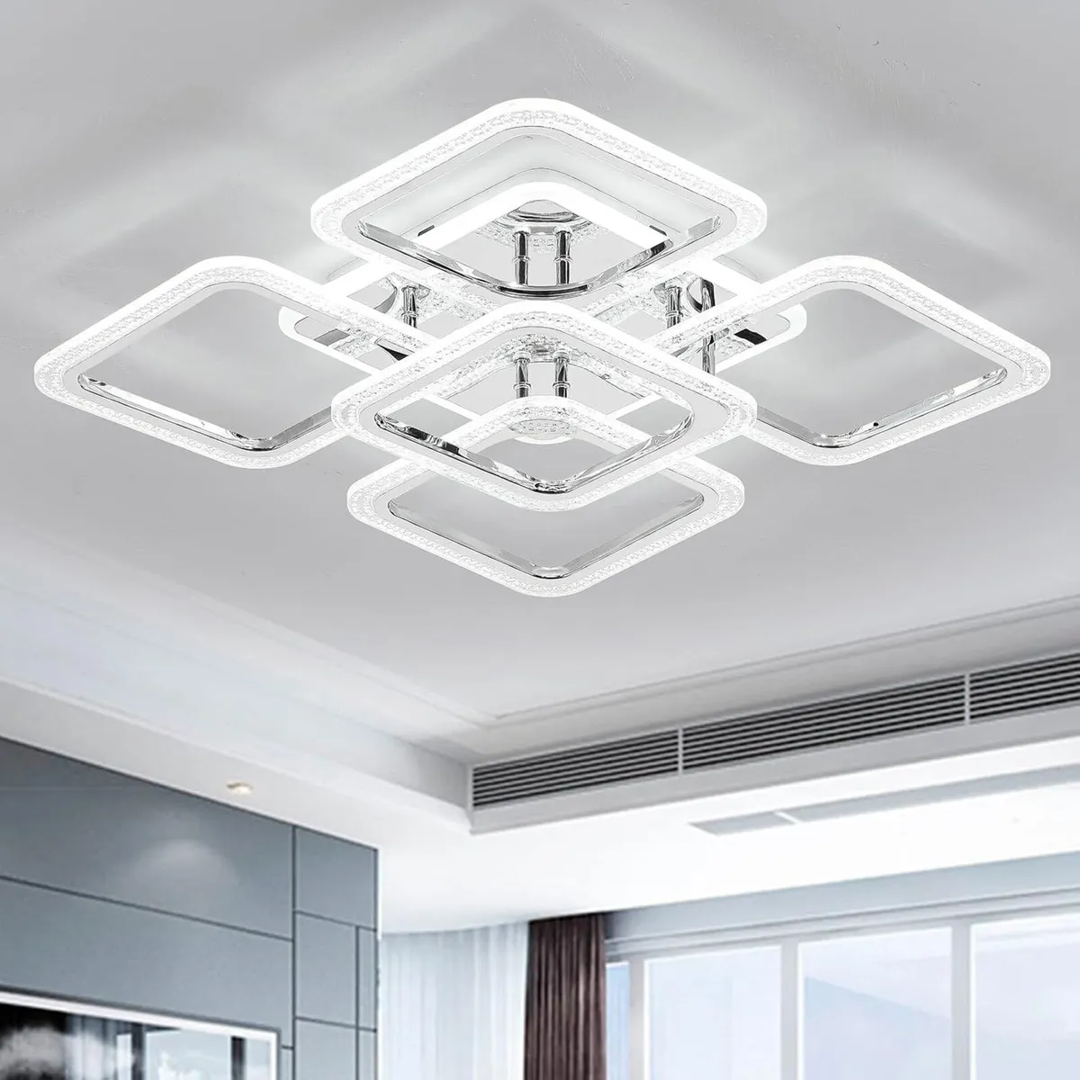 LED Ceiling Light Dimmable 100W Square Flush Mount - Image 1