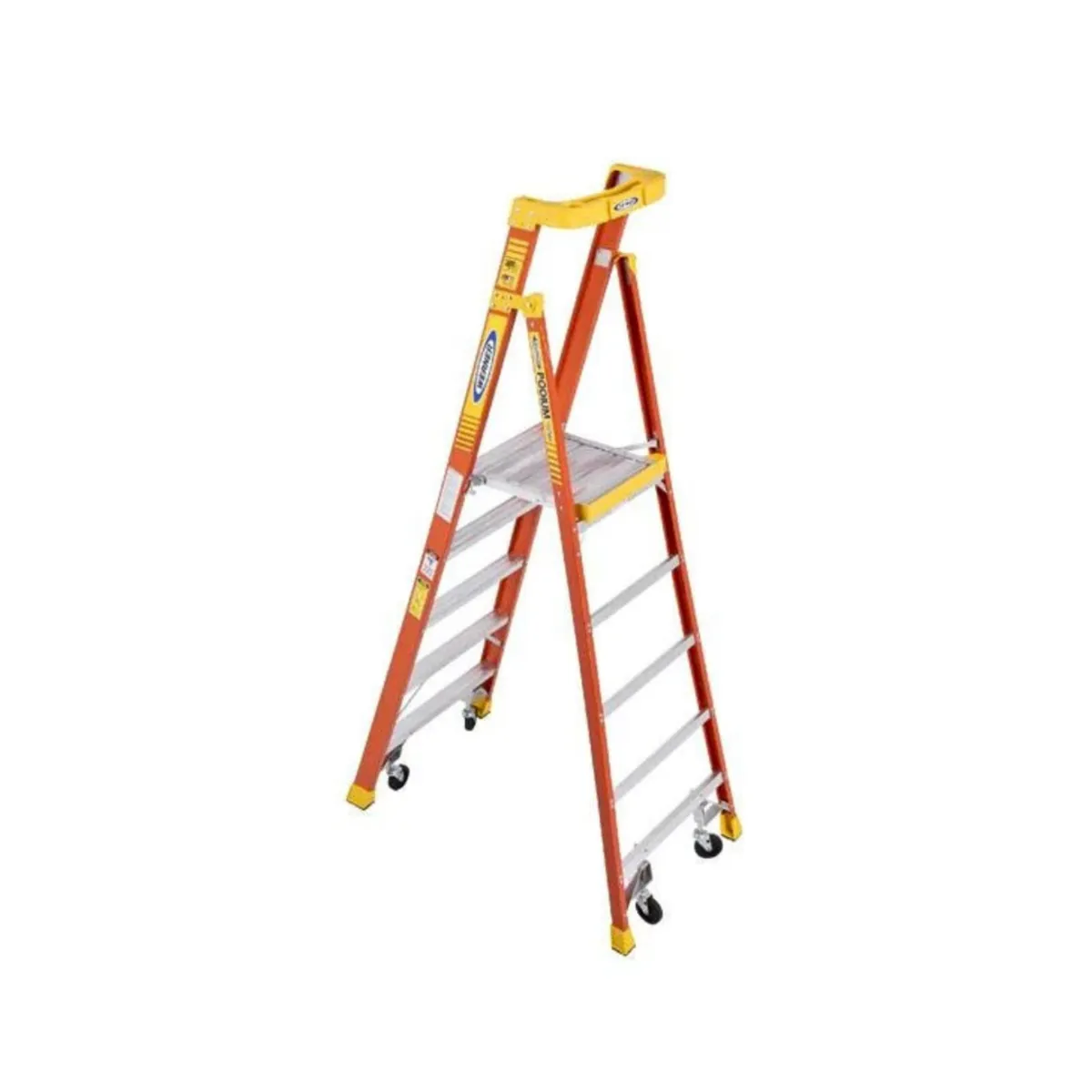 Werner 72005C Fiberglass Podium Ladder 5 Tread - Image 2