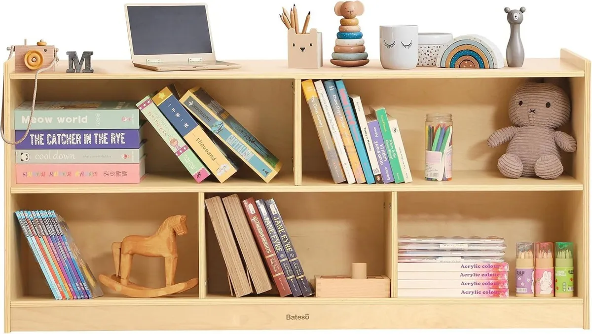 Large Toy Storage Organiser 2-Shelf Montessori - Image 1