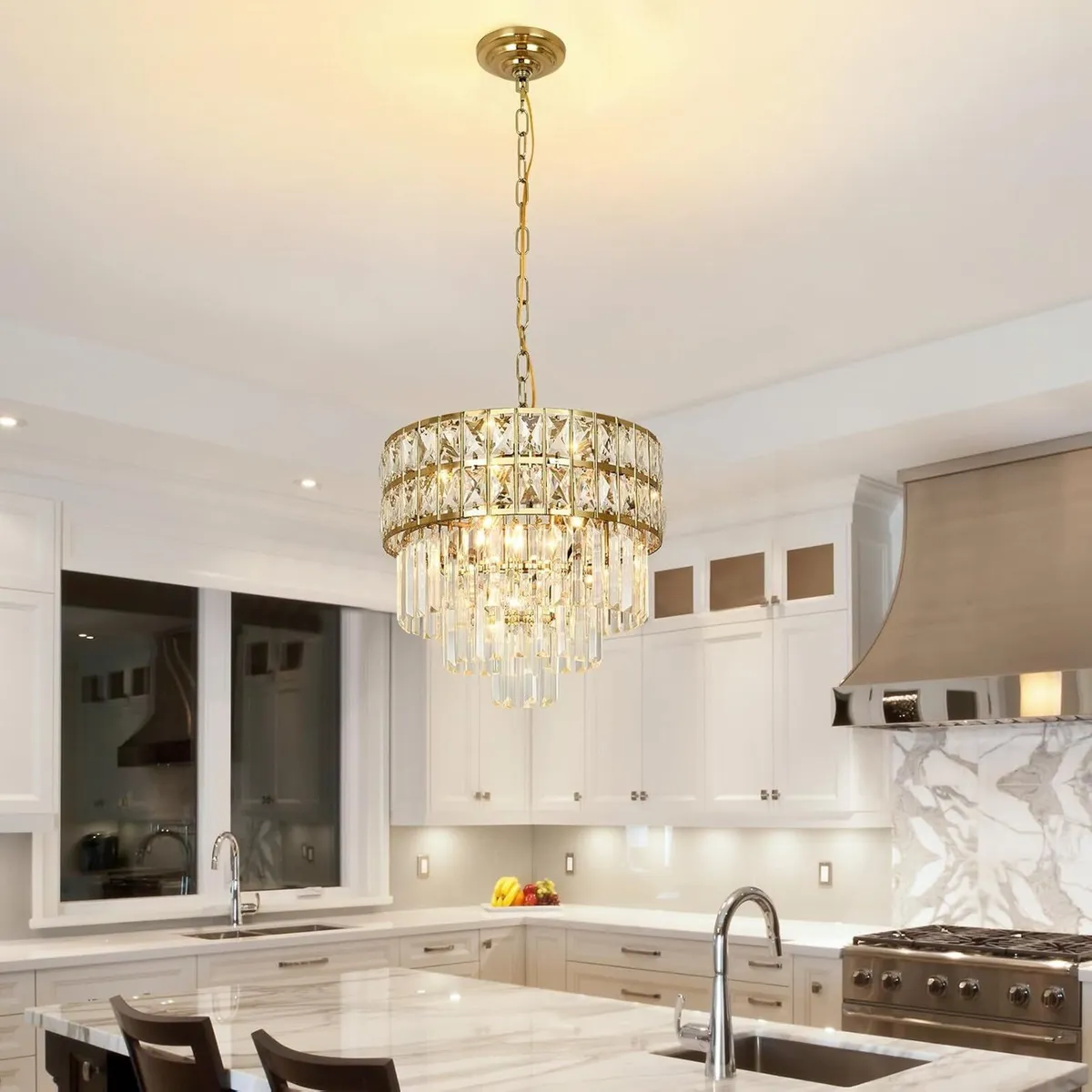 Modern Crystal Chandelier Pendant Round Light - Image 4