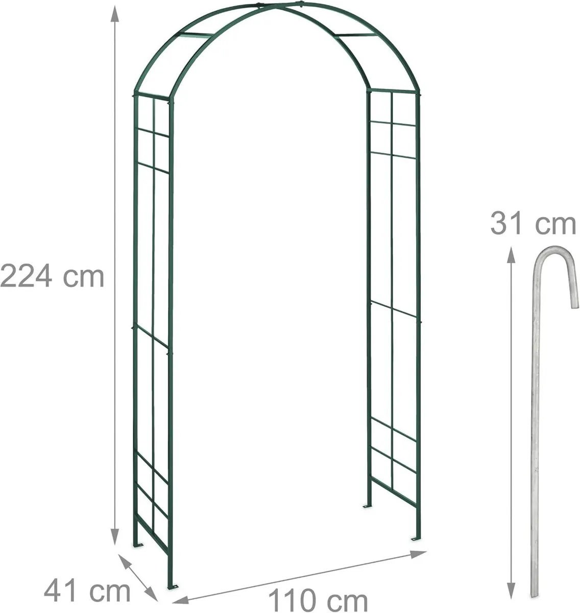 Metal Rose Arch Garden Arbour - Image 4