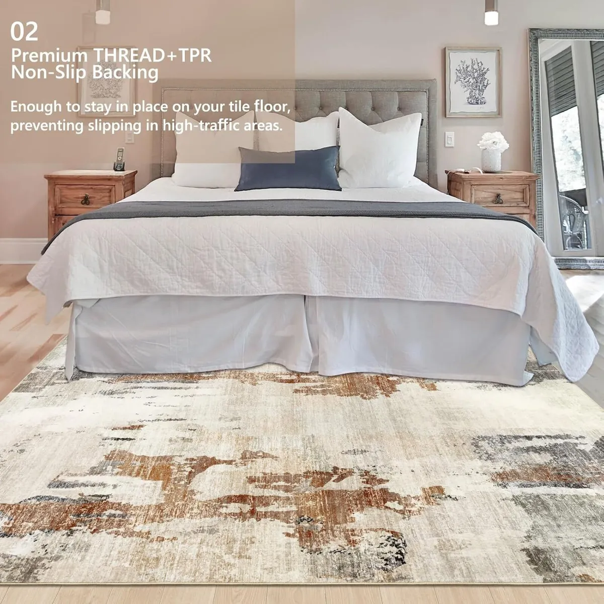 Modern Abstract Area Rug Living Room Extra Large - Image 3