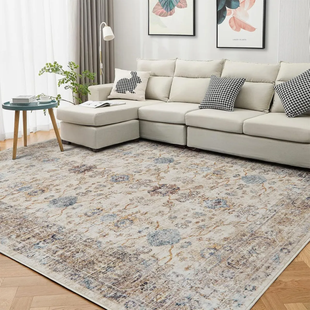 Vintage Rug160x230CM Washable Rugs Living Room - Image 3