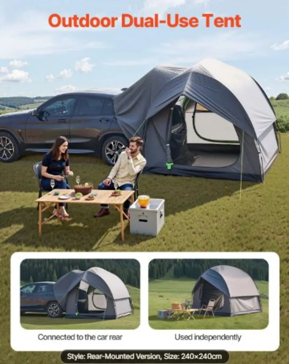 SUV Tent for Camping, 8FT L x 8FT W, Waterproof - Image 3