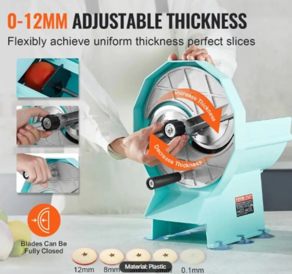Manual Vegetable Fruit Slicer, 0-0.5"/0-12mm - Image 3