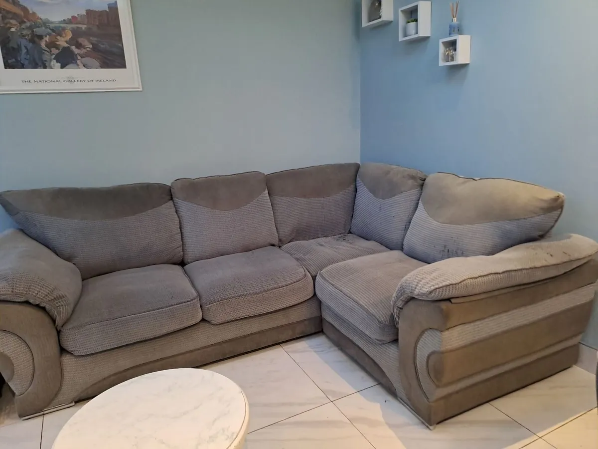 Grey Corner Sofa - Image 2