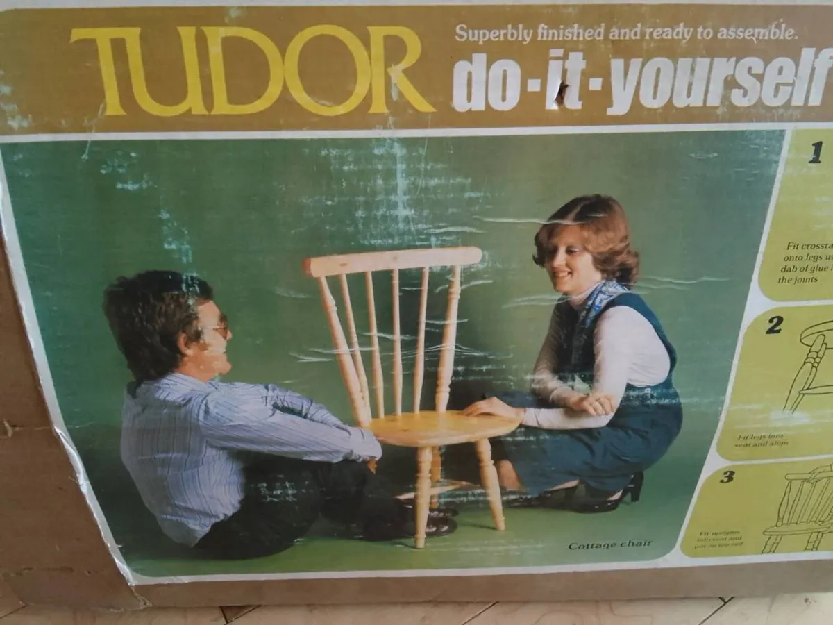 Vintage solid wood  tudor cottage chairs new - Image 1