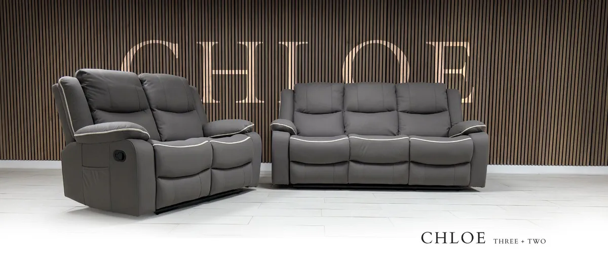 Chloe 3+2 Seater Micro Fabric Recliner Sofas - Image 1