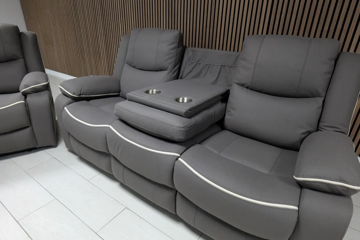 Chloe 3+2 Seater Micro Fabric Recliner Sofas - Image 4