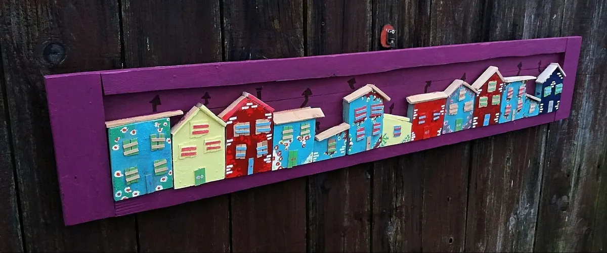 Rustic Fairytown Woodart / display - Image 1