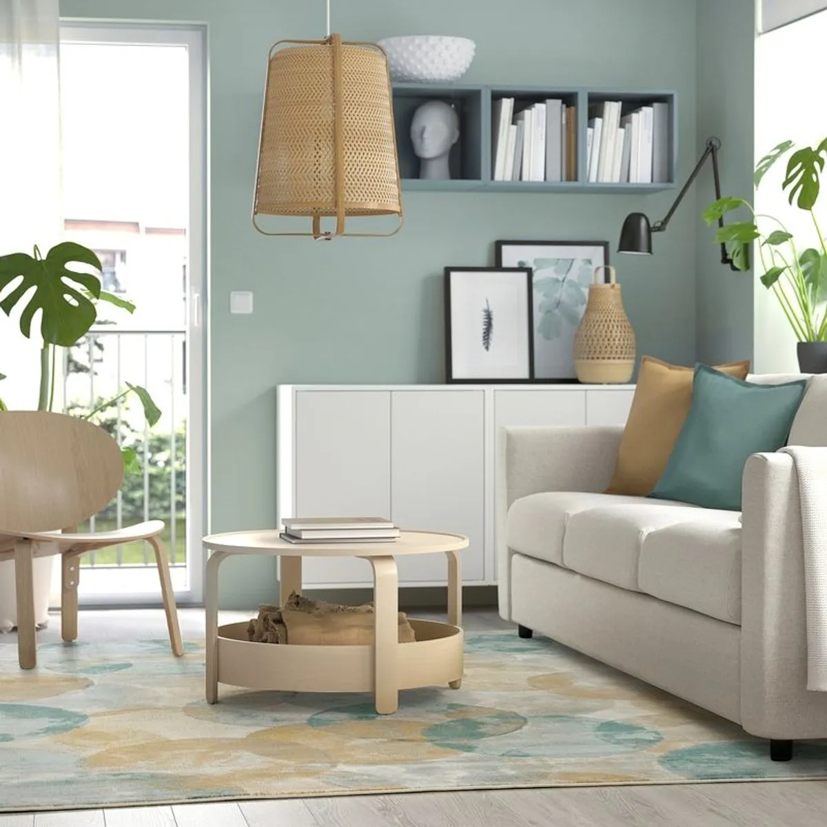 PRICE Drop IKEA UTTAG Area Rug (160x230cm) - Teal & Mustard - Excellent Condition - Image 1