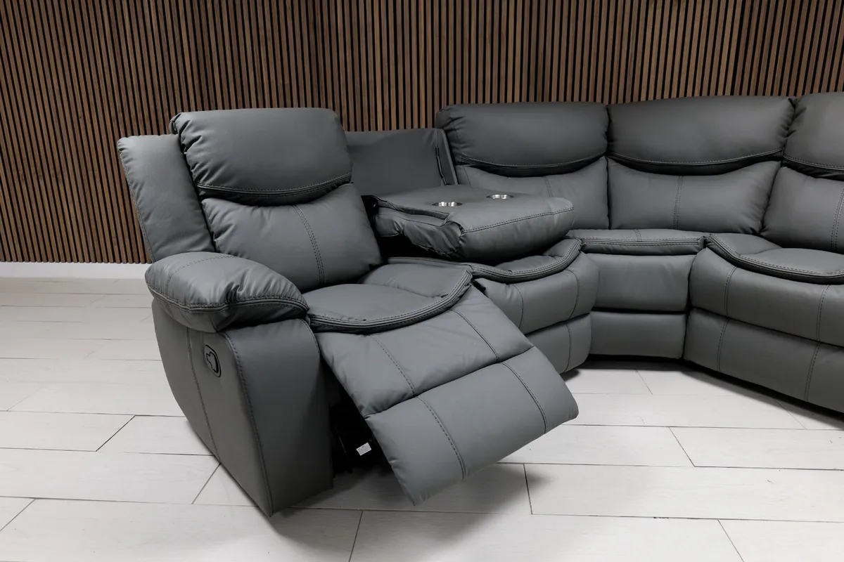 Valerie Corner Manual Leather Recliner Sofa - Image 2