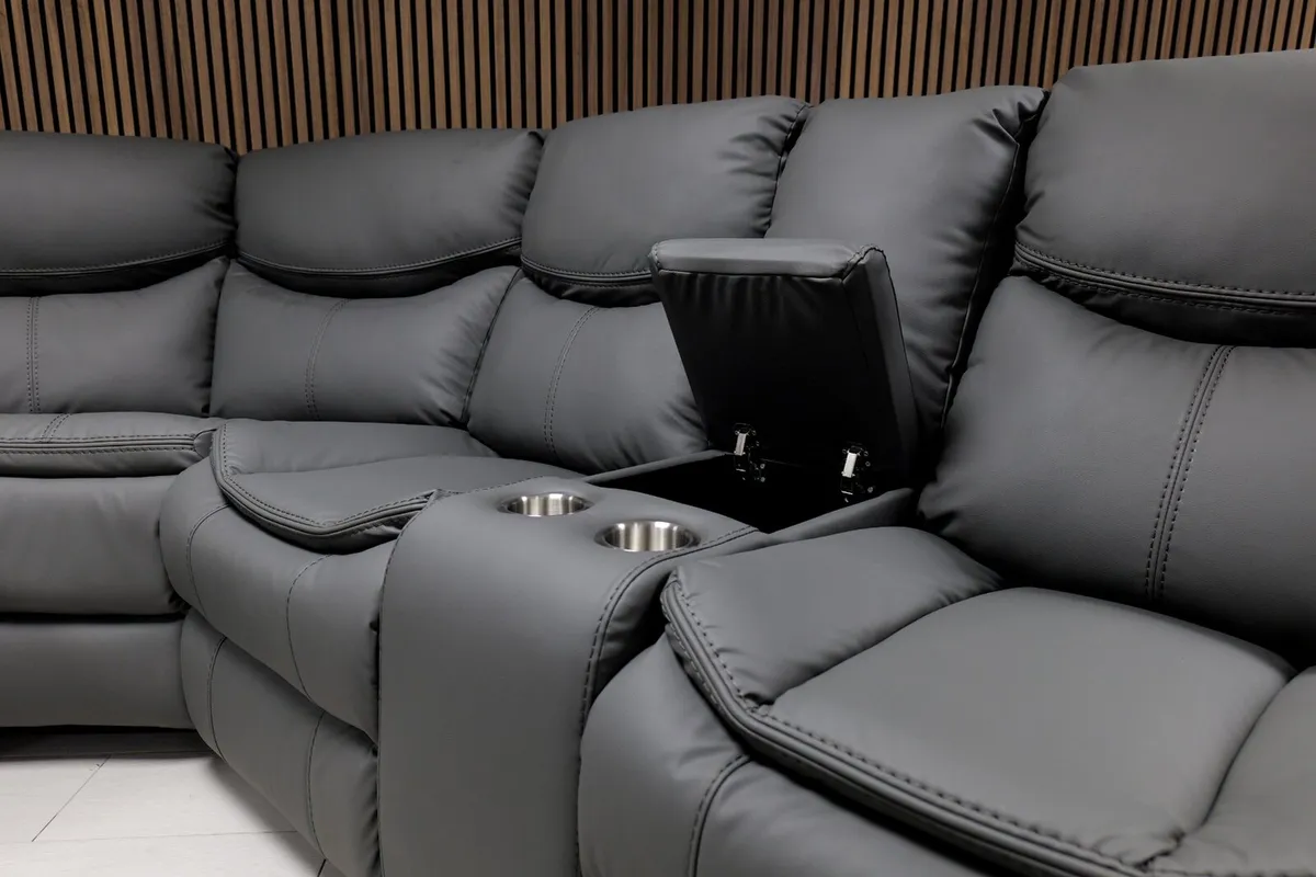 Valerie Corner Manual Leather Recliner Sofa - Image 4