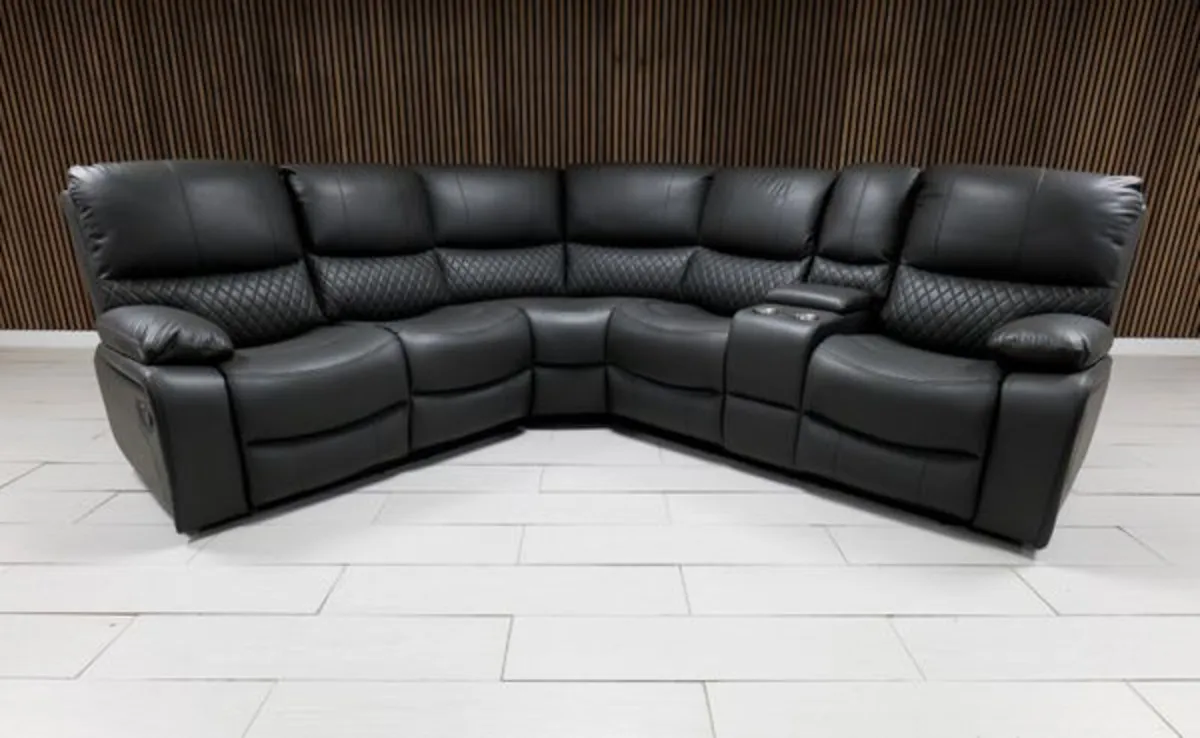 Rita Manual Corner Leather Recliner Sofa - Image 1