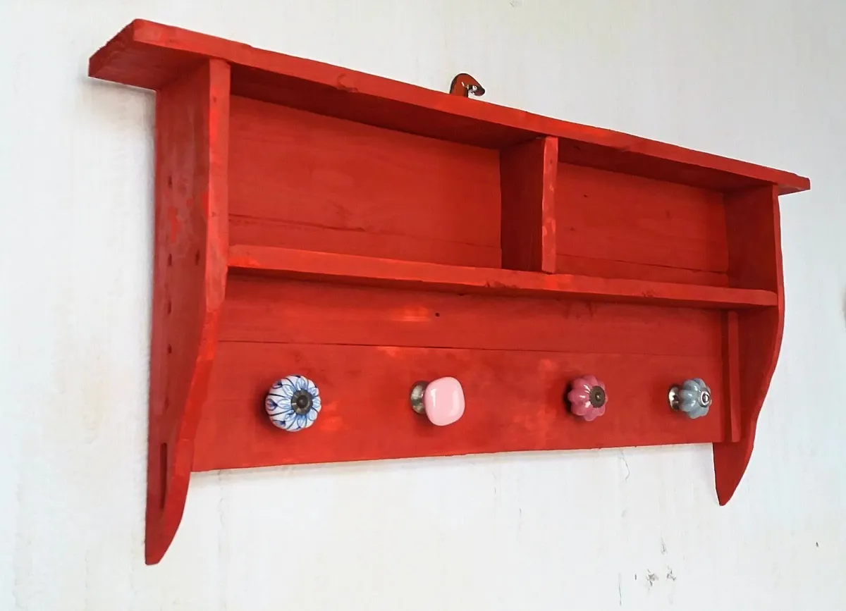 Rustic Floating Cubby Shelf / Display - Image 1