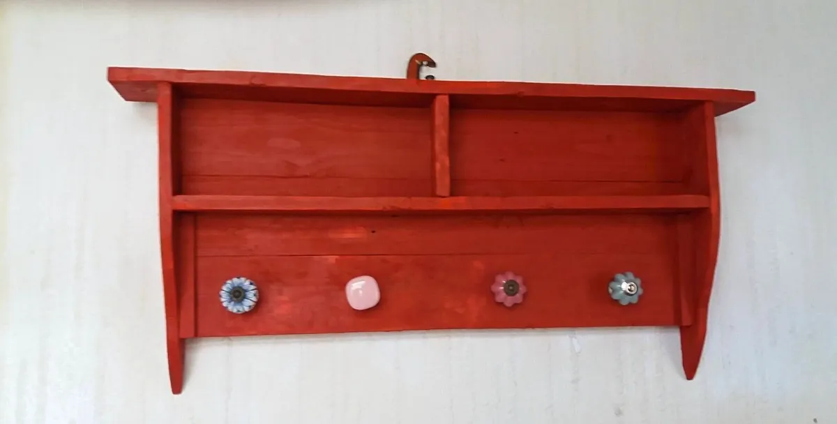 Rustic Floating Cubby Shelf / Display - Image 4