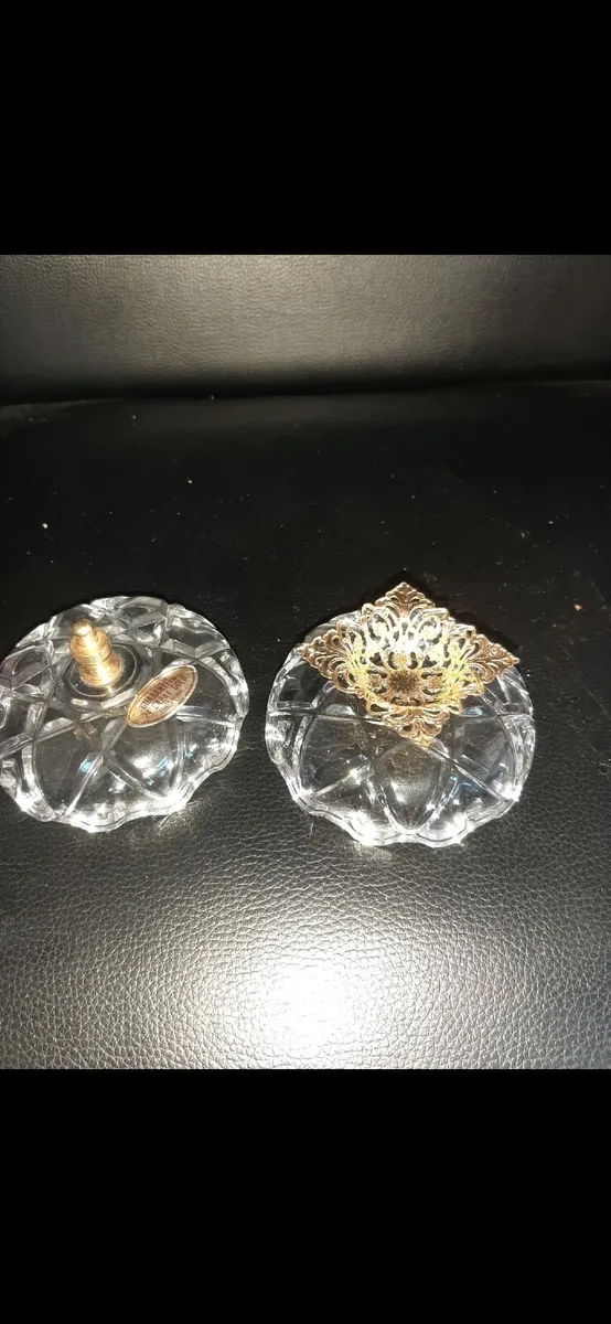 Vintage Killarney Crystal lidded trinket dish. - Image 3