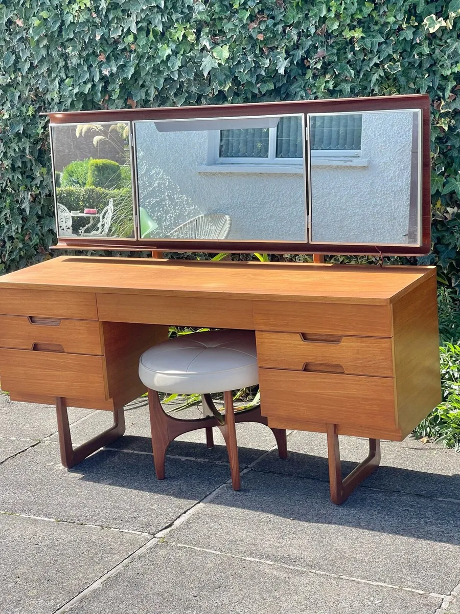 Mid century dressing table and stool - Image 2