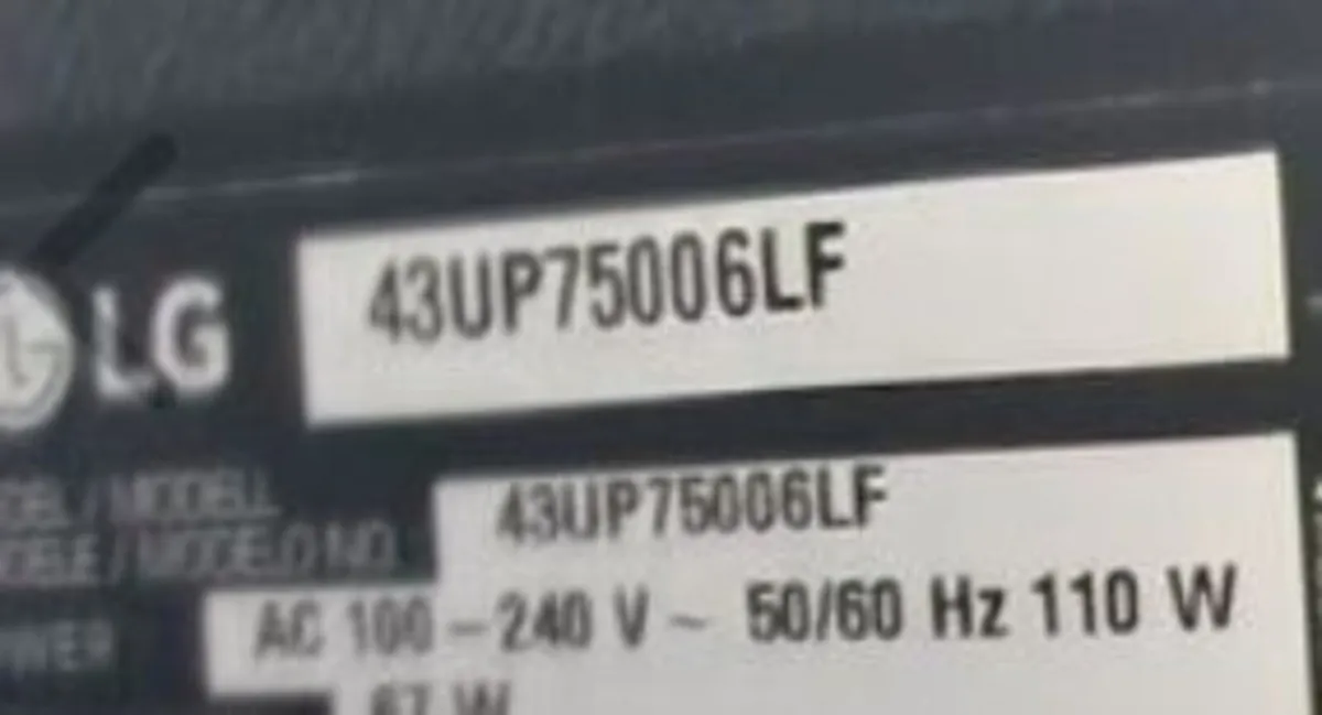 Lg 43" 4k Smart Tv (model: 43up75006lf) - Image 2