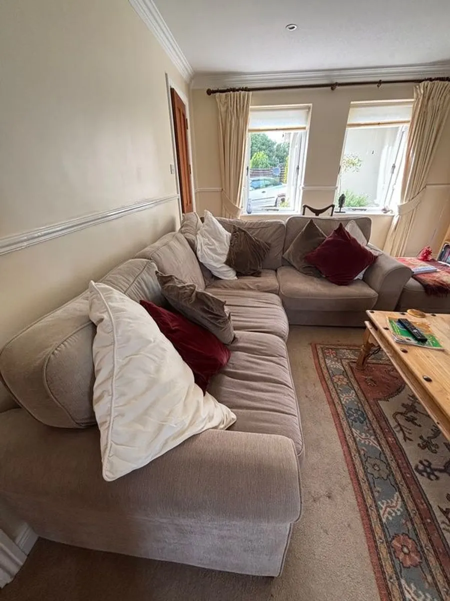 Spacious Corner Sofa with Storage Footstool, Great Condition - Image 1
