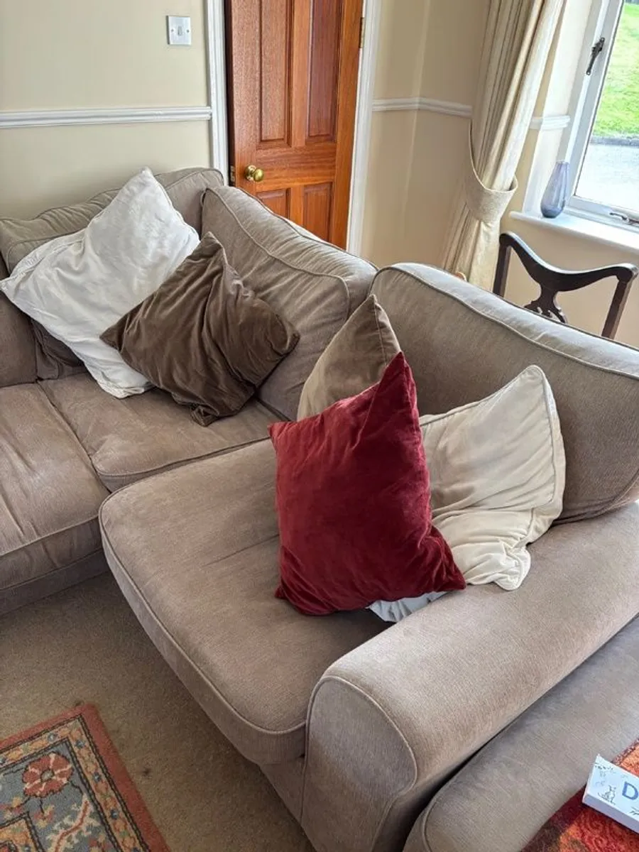 Spacious Corner Sofa with Storage Footstool, Great Condition - Image 2