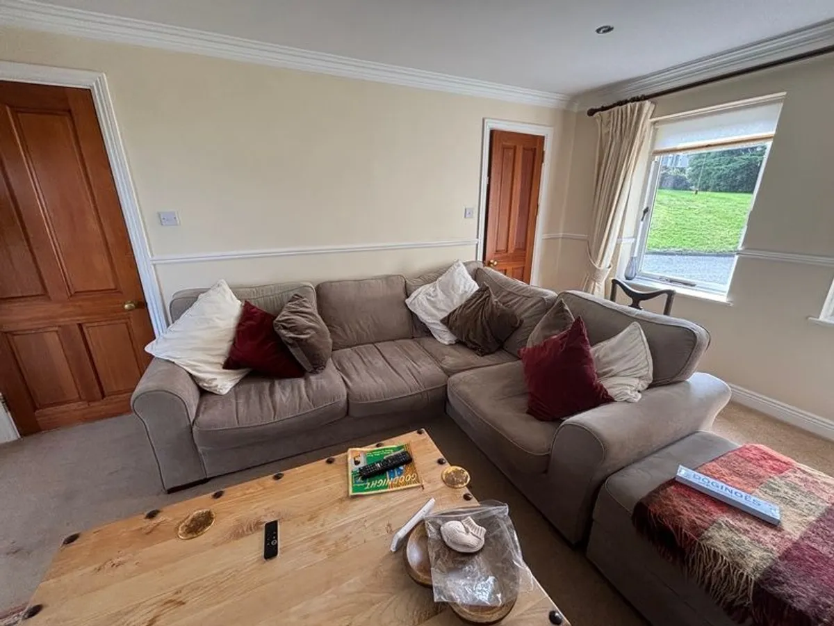 Spacious Corner Sofa with Storage Footstool, Great Condition - Image 3