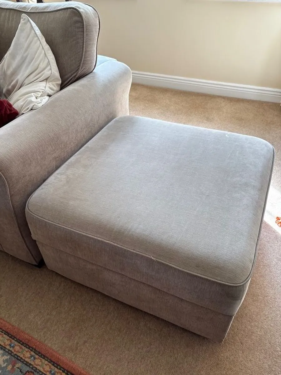 Spacious Corner Sofa with Storage Footstool, Great Condition - Image 4