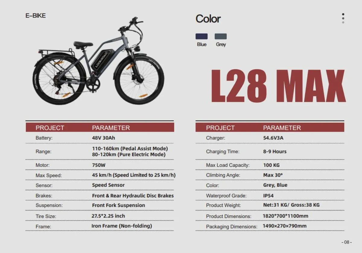 L28 E-Bike 750w Motor Big Battery - Image 2
