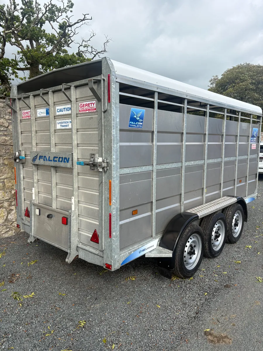 FALCON 14x6 TRI AXLE CATTLE TRAILER   YEAR 2021 - Image 2