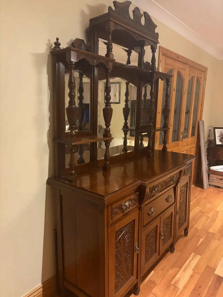 Antique Victorian-Style Mirrored Sideboard/Dresser - Image 4