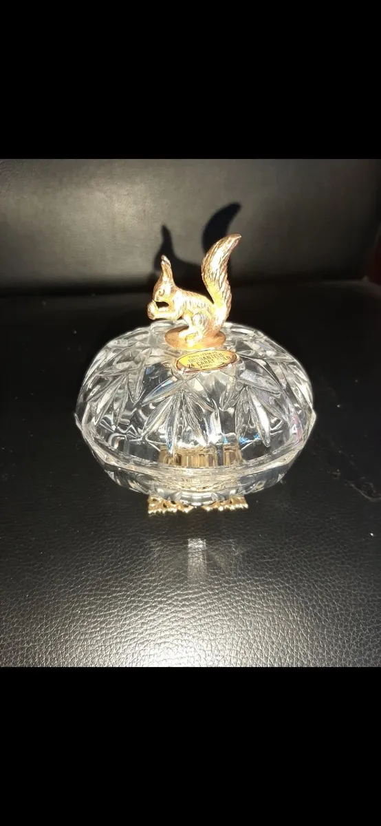 Vintage Killarney Crystal lidded trinket dish. - Image 3
