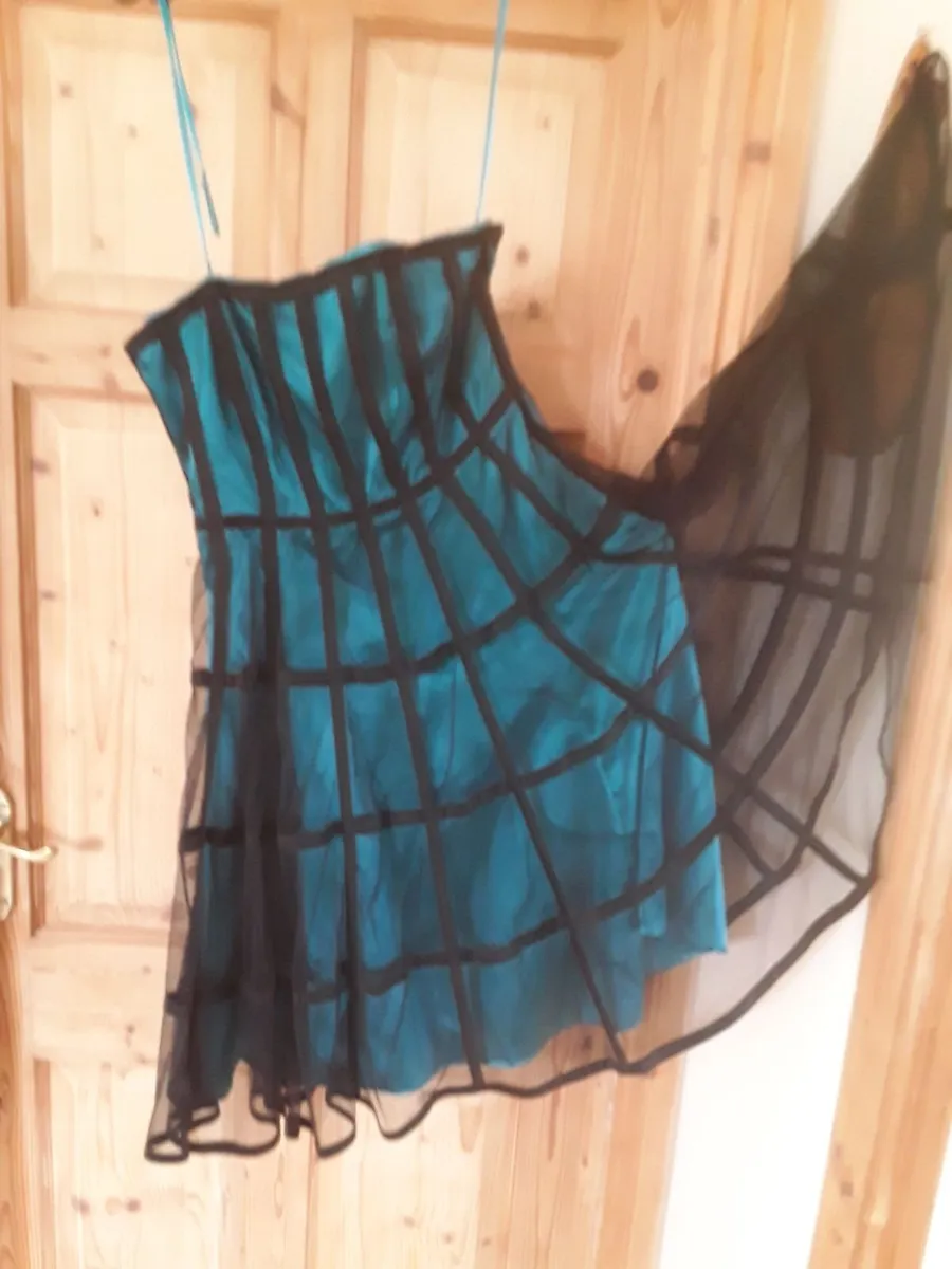 Lovely ladies green and black designer dress - Image 1