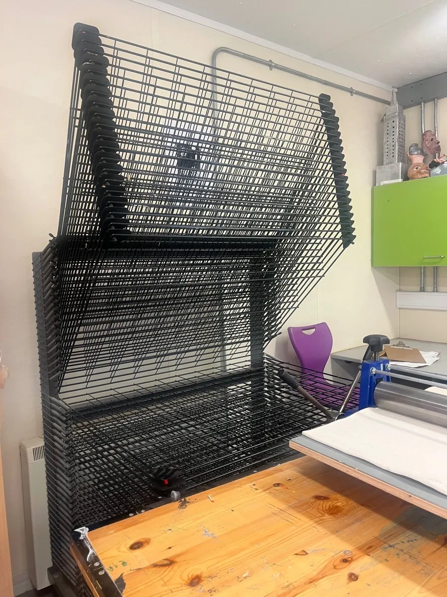 A0 drying rack on castors
