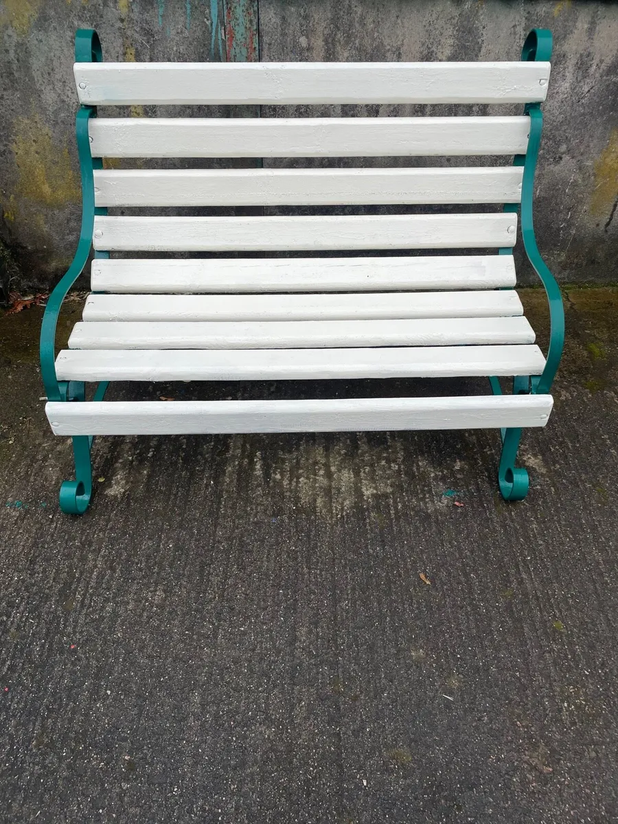 Garden bench iron vintage - Image 2