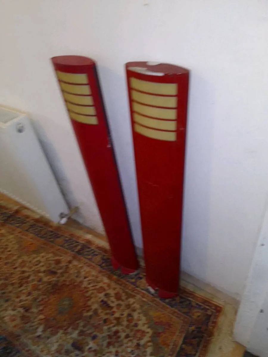 Vintage retro red entrance lamps - Image 1