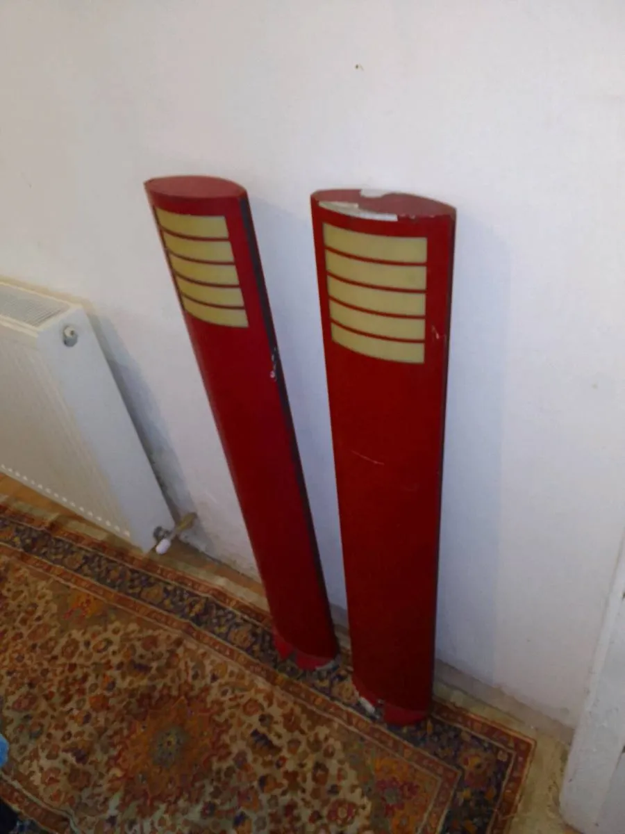 Vintage retro red entrance lamps - Image 2