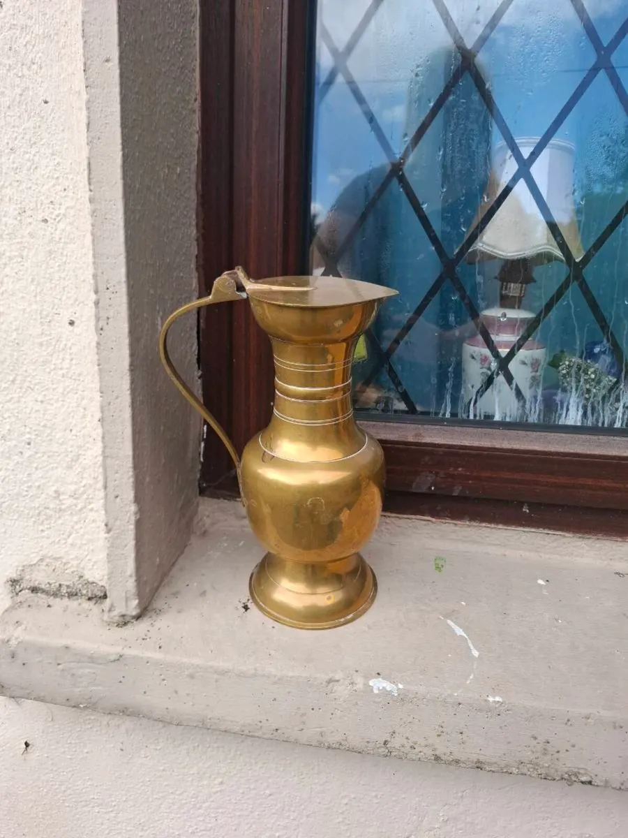 Large brass jug pitcher postage possible - Image 2